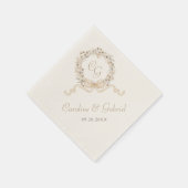 Monogram herfstbruiloft servet (Hoek)