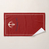 Monogram Heritage Scheepsanker Bourgondië Ivoor Bad Handdoek (Handdoek)