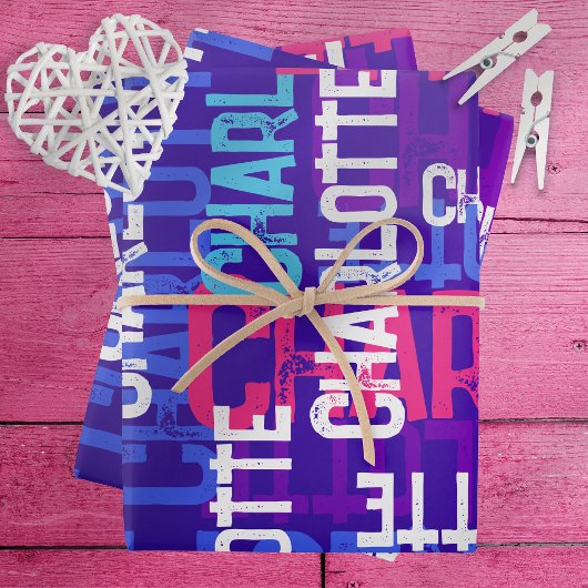 Monogram herstellend naampatroon Birthday Inpakpapier Vel