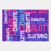 Monogram herstellend naampatroon Birthday Inpakpapier Vel (Voorkant)