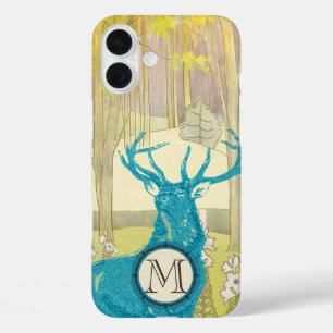 Monogram  Herten Art Nouveau Bos iPhone 16 Plus Hoesje