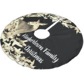 Monogram Herten Doe Goud Bladeren Wijnstokken Brui Kerstboom Rok (Gekanteld)