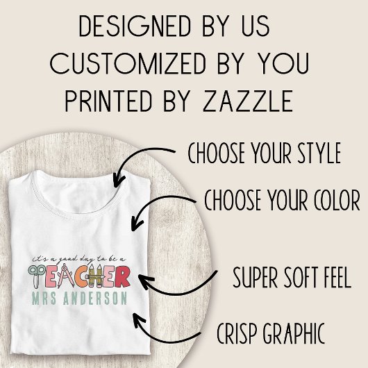 Monogram Het is een goede dag om leraar te zijn T-shirt