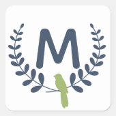 Monogram Het is Kerst sticker (Voorkant)