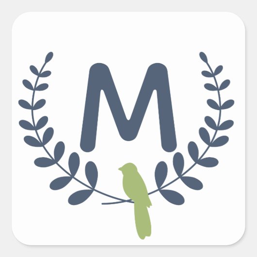 Monogram Het is Kerst sticker (Voorkant)