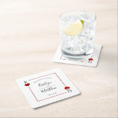 Monogram het Spelen Kaart Weddenschap sparen de Da Kartonnen Onderzetters (Insitu)