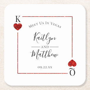 Monogram het Spelen Kaart Weddenschap sparen de Da Kartonnen Onderzetters