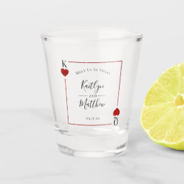 Monogram het Spelen Kaart Weddenschap sparen de Da Shot Glas