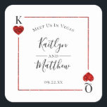 Monogram het Spelen Kaart Weddenschap sparen de Da Vierkante Sticker<br><div class="desc">Geniet in stijl met deze stijlvolle en zeer trendy bruiloft,  behalve de date stickers. Dit ontwerp is gemakkelijk te personaliseren met uw speciale gebeurtenisformulering en uw gasten zullen enthousiast zijn wanneer zij deze geweldige stickers ontvangen.</div>