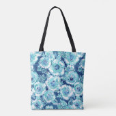 Monogram HIBISCUS BOUNTY Blue Tropical Hawaiian Tote Bag (Achterkant)