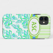 Monogram Hibiscus Flower iPhone 5 Hoesje (Achterkant (horizontaal))