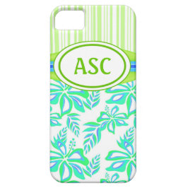 Monogram Hibiscus Flower iPhone 5 Hoesje