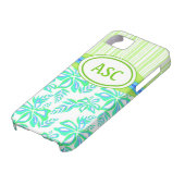 Monogram Hibiscus Flower iPhone 5 Hoesje (Onderkant)
