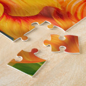 Monogram hibiscus van tropische bloem legpuzzel (Zijkant)