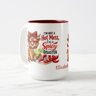 Monogram Highland Koe Hot Boel Grappig Humoristisc Tweekleurige Koffiemok