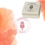 Monogram Highland Koe verwerkt door Rubberstempel