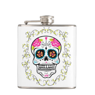 Monogram Hipster Sugar Skull Heupfles