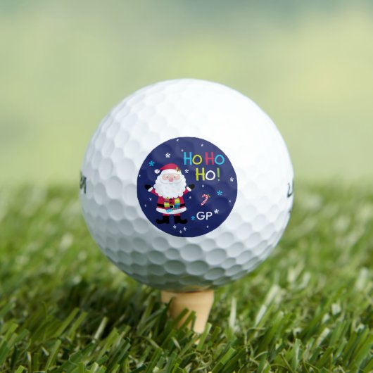 Monogram Ho Ho Ho Kerstman Kerst Persoonlijk Golfballen (Insitu Shirt)