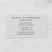 Monogram Hoeken laatgrijs Visitekaartje (Achterkant)