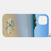 Monogram Hoesje-Mate iPhone voor zeestrand 13 Hoes (Achterkant (horizontaal))