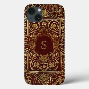 Monogram Hoesje oud leder Gilded Book