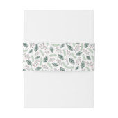 Monogram Holly and Pine Wedding Uitnodigingen Wikkel (Achterkant Voorbeeld)