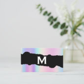Monogram | Holografische Gradiënt | Gescheurd Effe Visitekaartje (Staand voorkant)