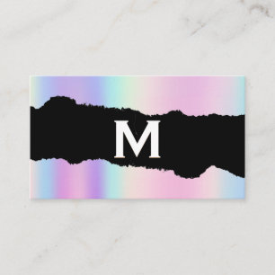 Monogram Holografische Gradiënt Gescheurd Effe Visitekaartje