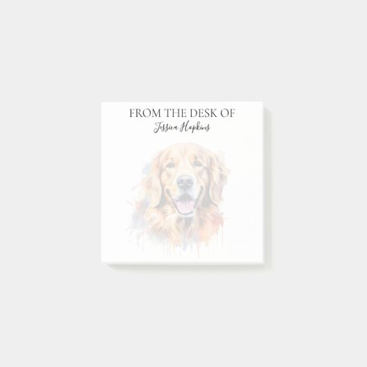 Monogram Hond Geliefde Golden Retriever Post-it® Notes (Voorkant)