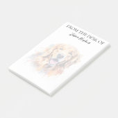 Monogram Hond Geliefde Golden Retriever Post-it® Notes (Schuin)