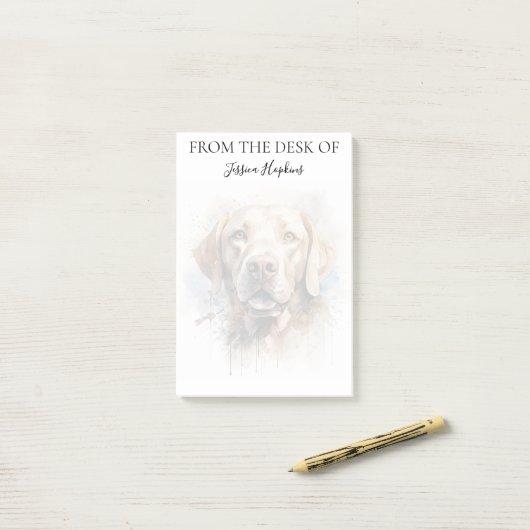 Monogram hond Labrador Retriever liefhebber Post-it® Notes (Op bureau)