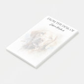 Monogram hond Labrador Retriever liefhebber Post-it® Notes (Schuin)