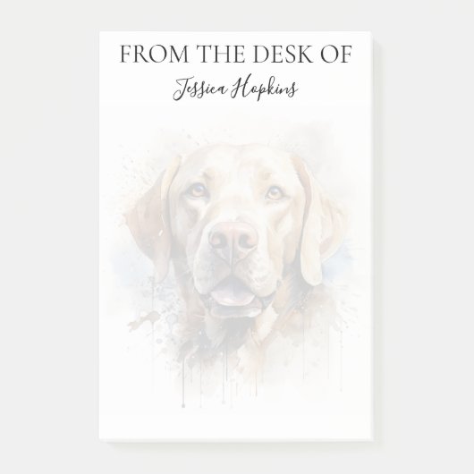 Monogram hond Labrador Retriever liefhebber Post-it® Notes (Voorkant)