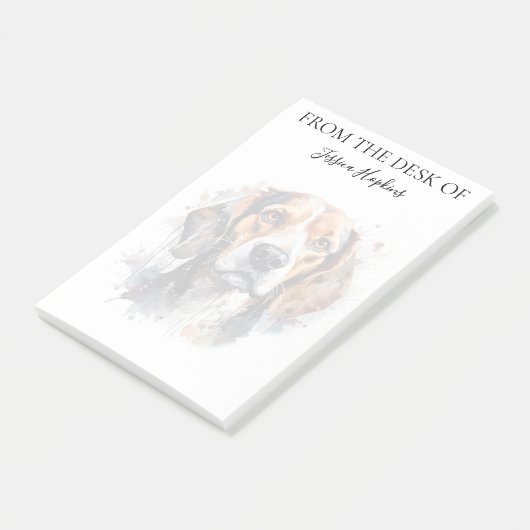 Monogram hond liefhebber Beagle Post-it® Notes (Schuin)