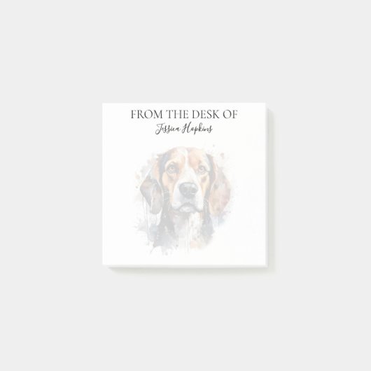 Monogram hond liefhebber Beagle Post-it® Notes (Voorkant)
