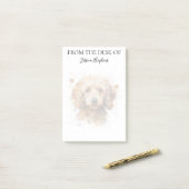 Monogram Hond Liefhebber Poodle Post-it® Notes (Op bureau)