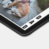 Monogram Hond Mam Papa Twee Foto Collage Bureaumat (Hoek)