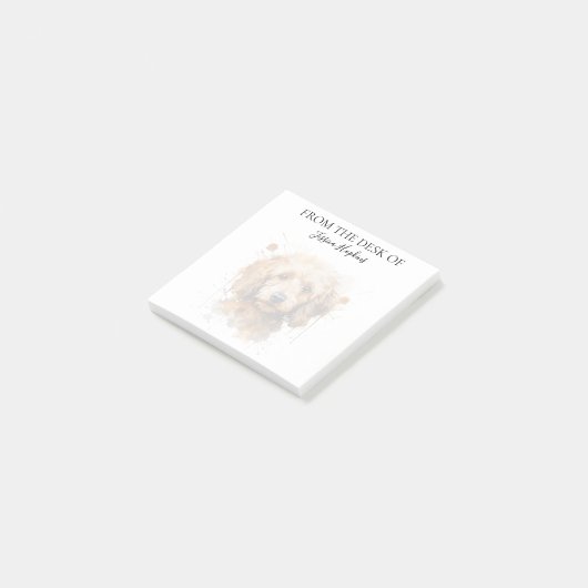 Monogram Hond Minnaar Post-it® Notes (Schuin)