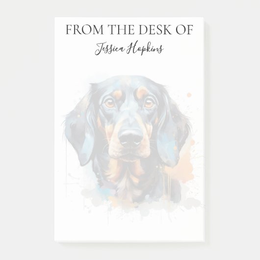 Monogram hond Minnelijke Dachshund Post-it® Notes (Voorkant)
