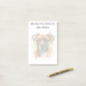 Monogram hondenliefhebber Boxer Post-it® Notes (Op bureau)