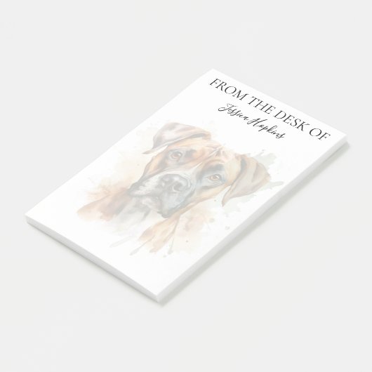 Monogram hondenliefhebber Boxer Post-it® Notes (Schuin)