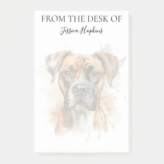 Monogram hondenliefhebber Boxer Post-it® Notes (Voorkant)