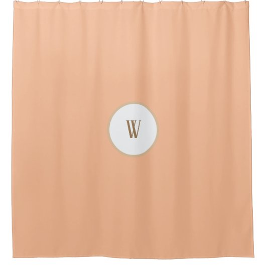 Monogram Honingperzik Fuzz Dijon Douchegordijn (Voorkant)