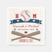 MONOGRAM HONKBAL BABY SHOWER SERVETTEN (Voorkant)