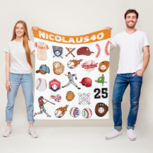 Monogram honkbalspeler Modern sportpatroon
