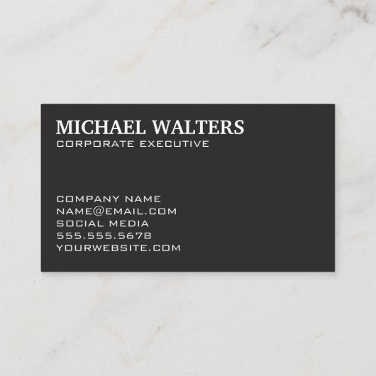 Monogram Hood Gold Metallic Visitekaartje (Achterkant)