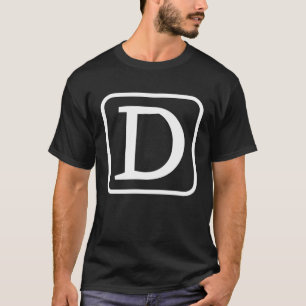 Monogram Hoofdletter D Initiaal Alfabet Vrouwen M T-shirt