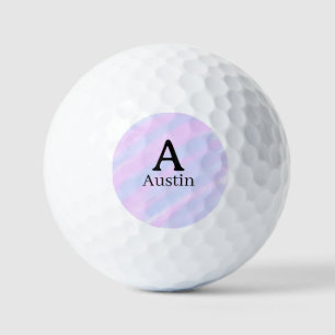 Monogram hoofdletter mannelijk naam toevoegen paar golfballen