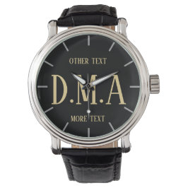 Monogram Horloge Mannen Gepersonaliseerde Elegant