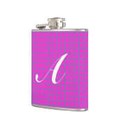 Monogram Hot Pink Cute Modern Trendy Pattern Heupfles (Links)